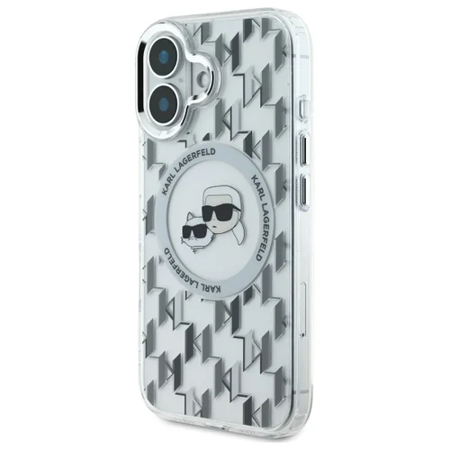 Karl Lagerfeld IML Monogram Karl & Choupette Head MagSafe dėklas iPhone 16, skaidrus image 2