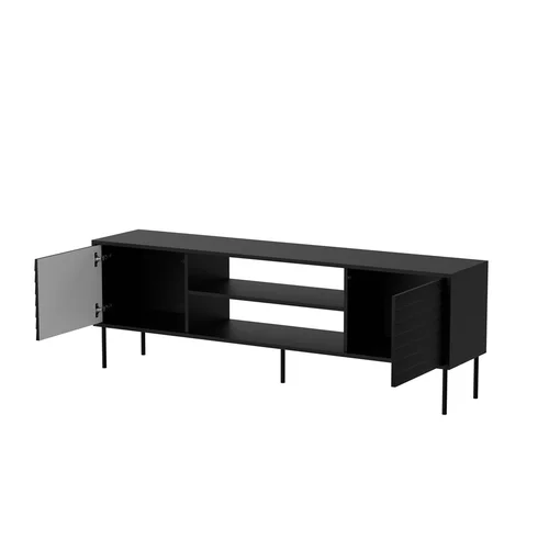 Cama EF CORTINA TV spintelė 180 × 40 × 60 cm, juoda image 2