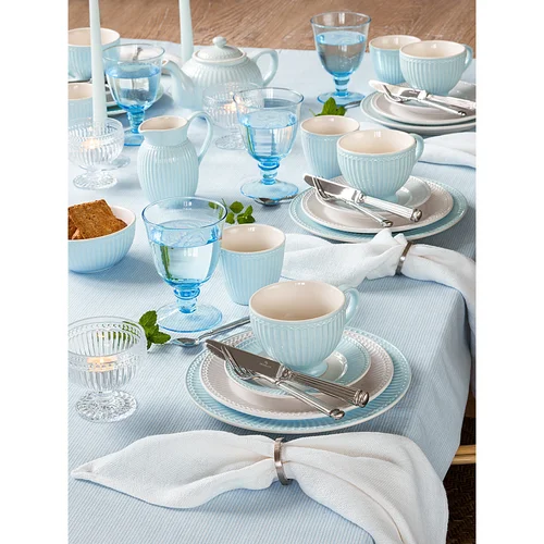 GreenGate ALICIA žydra medvilninė staltiesė 130 × 170 cm image 2