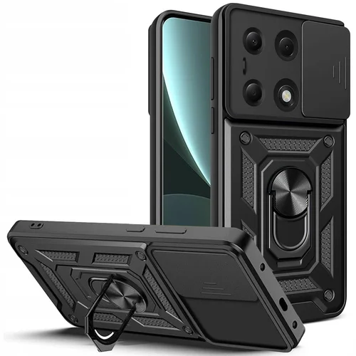 Tech-Protect CamShield Pro dėklas Xiaomi Redmi Note 13 Pro 4G / LTE / Poco M6 Pro 4G / LTE, juodas image 1