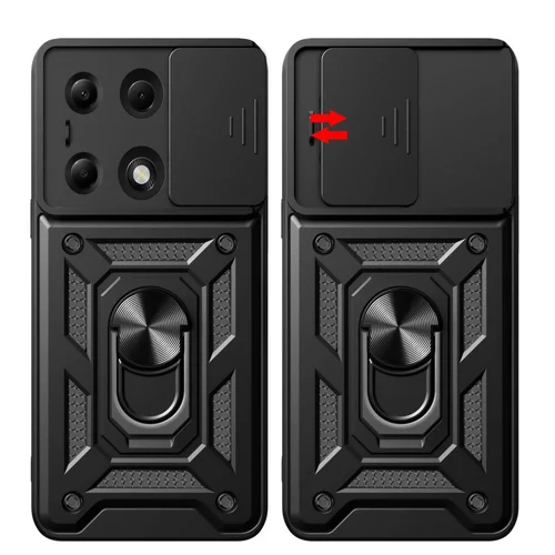 Tech-Protect CamShield Pro dėklas Xiaomi Redmi Note 13 Pro 4G / LTE / Poco M6 Pro 4G / LTE, juodas image 2