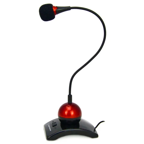 Esperanza EH130 kompiuterio mikrofonas juodas ir raudonas image 1