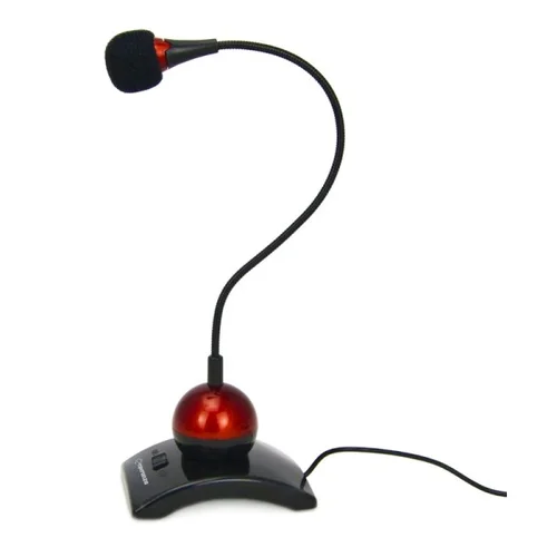 Esperanza EH130 kompiuterio mikrofonas juodas ir raudonas image 2