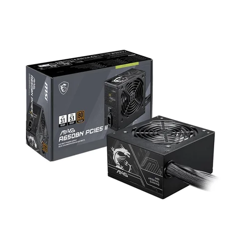 MSI MAG A650BN PCIE5 II 650 W maitinimo blokas image 1