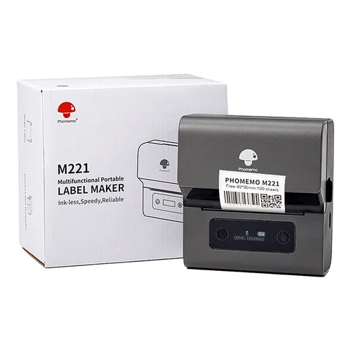 Phomemo M221-GB etikečių spausdintuvas, pilkai juodas image 2