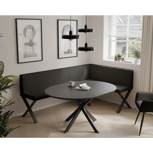VERO X virtuvinis kampas 142 × 196 cm, juodas image 1