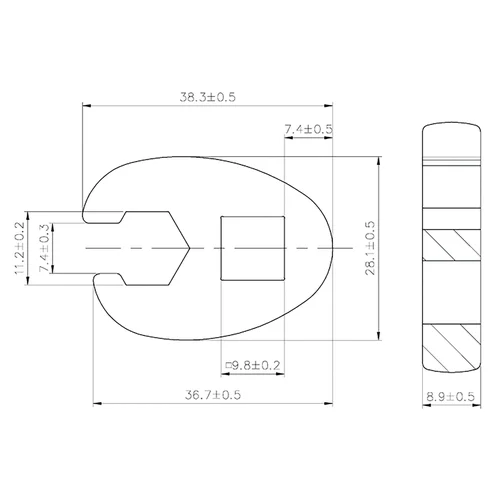 BGS technic 1756-11 varnos kojos raktas 11 mm image 3