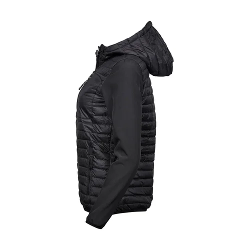 Tee Jays 9629 Moteriška Softshell striukė su gobtuvu, L, Juoda image 3