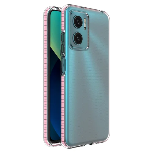 Pavasario TPU dėklas Xiaomi Redmi 10, rožinis rėmelis image 1