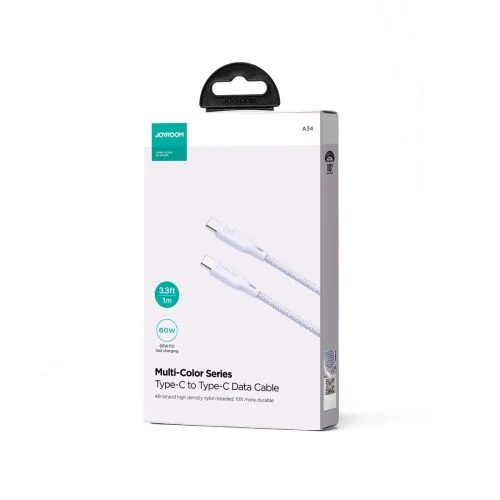 Joyroom S-A34 SA34-CC3 USB-C–USB-C laidas, 1 m, violetinis image 1