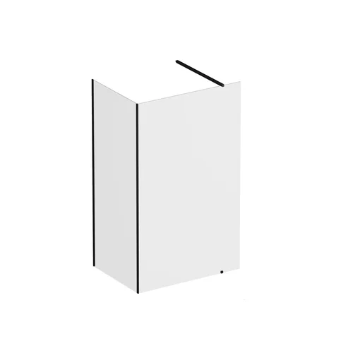 Walk-In Corner Set 120x80, juoda+stiklas Transparent image 3
