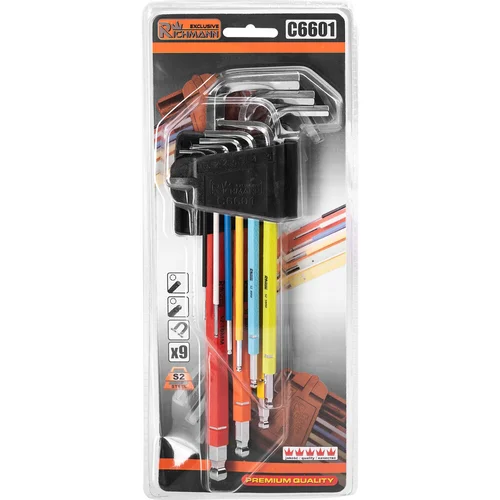Richmann šešiakampiai raktai HEX 1,5 - 10 mm, 9 vnt. image 3