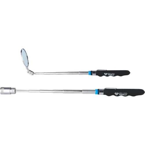 Brilliant Tools Teleskopinis veidrodis D52mm ir magnetas 2 kg, ilgis 620 mm image 3