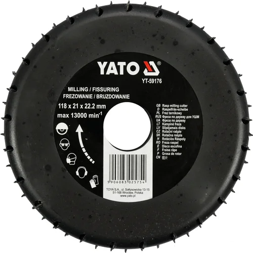 YATO YT-59176 raspinis diskas-freza 118 mm image 2