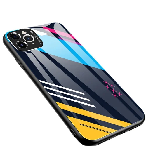 Dėklas iPhone 11 Pro Max, raštas 2, 9H stiklas image 1