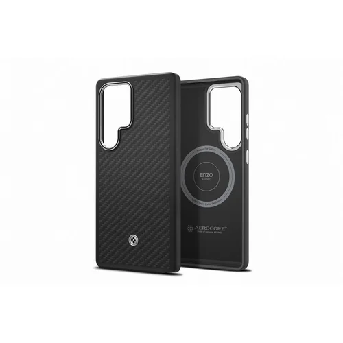 FPS938PGABW Enzo Aramid Dėklas Samsung Galaxy S25 Ultra Juoda Sidabrinė image 1