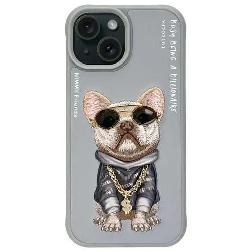 Nimmy Akiniai Šaunus Šuo dėklas iPhone 15, pilkas image 1