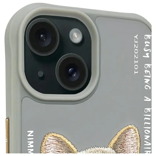 Nimmy Akiniai Šaunus Šuo dėklas iPhone 15, pilkas image 3