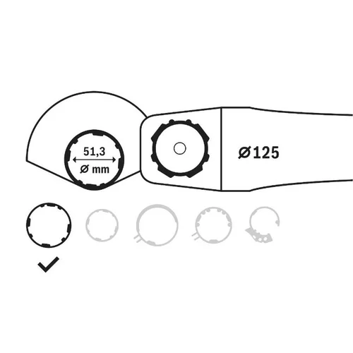 Bosch Apsauginis gaubtas, D=125mm, 1605510365 image 3