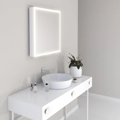 Miior COM atitraukiamas vonios kambario veidrodis 58 x 60 cm image 3