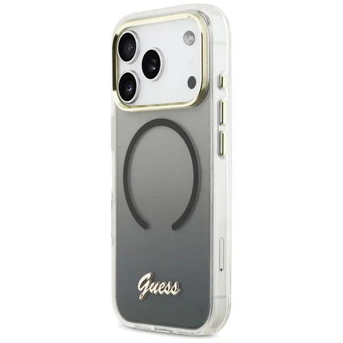 Guess IML Gradient Script Metal MagSafe dėklas iPhone 17 Pro, juodas image 2