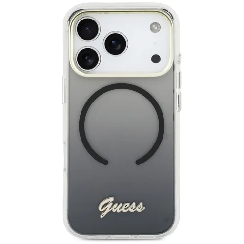 Guess IML Gradient Script Metal MagSafe dėklas iPhone 17 Pro, juodas image 3