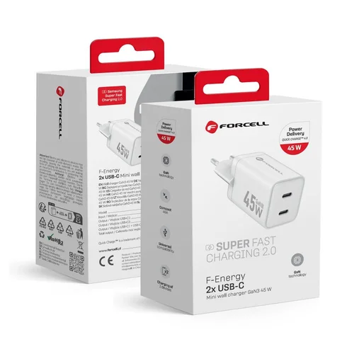 FORCELL F-ENERGY Mini GaN III VT-36B 45 W įkroviklis image 1