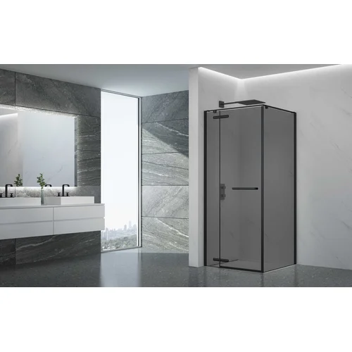 Dušo kabina PRESTIGE 120x90 juoda/pilka be pado image 3