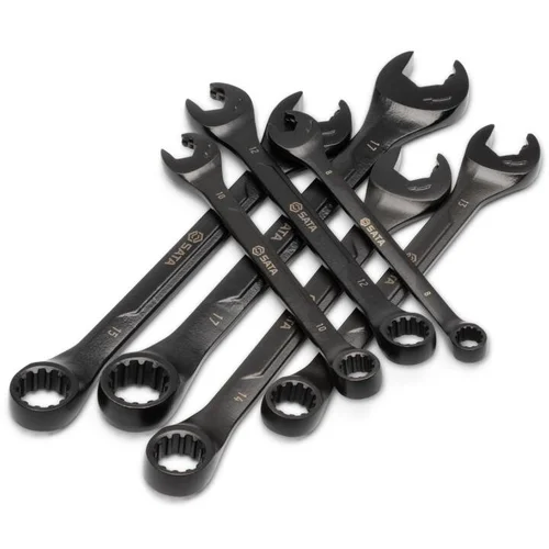 SATA SPLINE raktų su atvira terkšle rinkinys 7vnt. (8–17 mm) Juodi image 2