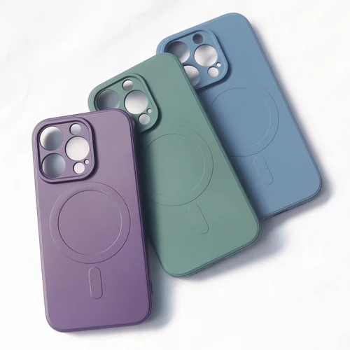 MagSafe silikoninis dėklas iPhone 15, violetinis image 3