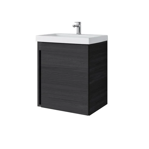 Riva WTU-50AZ-PM WOOD ASH spintelė pakabinama su praustuvu image 1