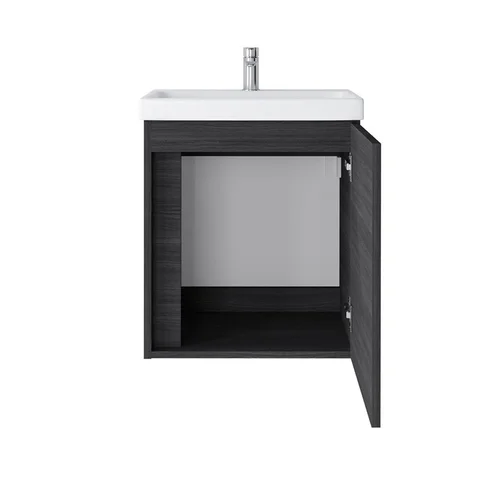 Riva WTU-50AZ-PM WOOD ASH spintelė pakabinama su praustuvu image 2