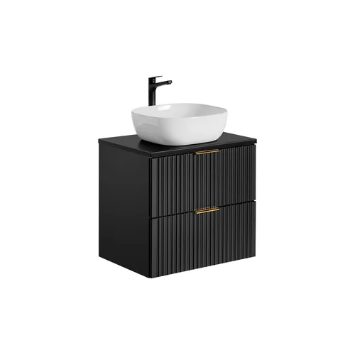 COMAD ADEL BLACK 82-60-B-2S Juoda Vonios spintelė 60 cm image 3