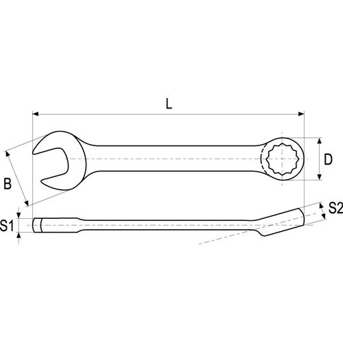 YATO YT-4902 9 mm patrumpintas kombinuotas raktas image 2