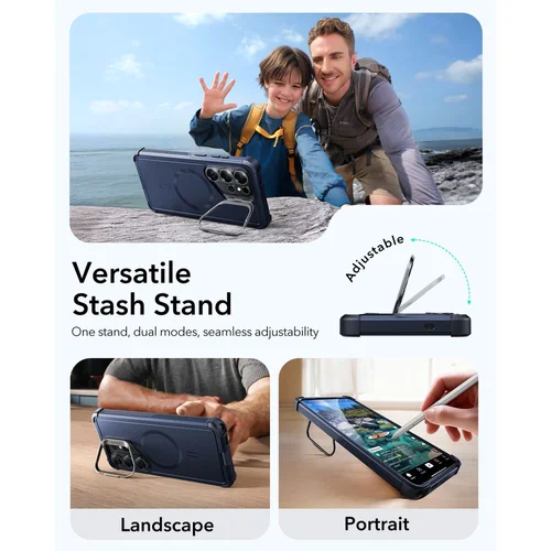 ESR Cyber Tough Kickstand MagSafe dėklas Galaxy S26 Ultra, tamsiai mėlynas image 2