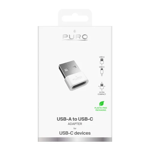 Puro USB-C–USB-A adapteris, baltas image 2