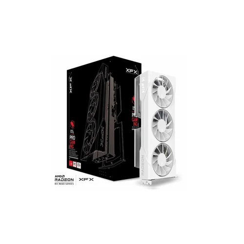 XFX SWIFT RX 9060 XT OC 16 GB balta, 3 ventiliatoriai image 1