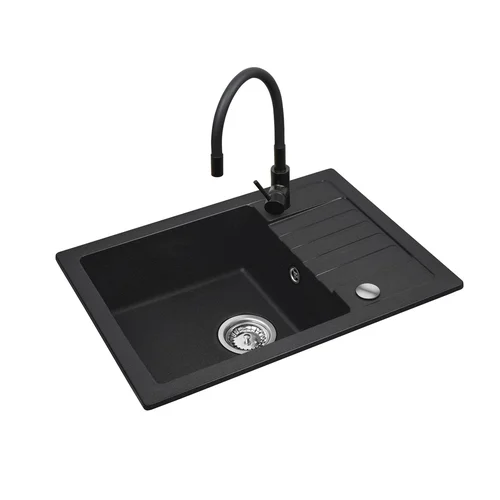 MAIDSINKS BALI juoda 62 × 44 cm kriauklė su Flessi Black Edition maišytuvu image 1