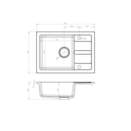 MAIDSINKS BALI juoda 62 × 44 cm kriauklė su Flessi Black Edition maišytuvu image 3