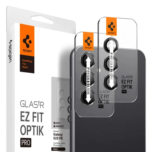 Spigen Glas.tR EZ Fit Optik Galaxy S23 FE, juodas, 2 vnt. image 1