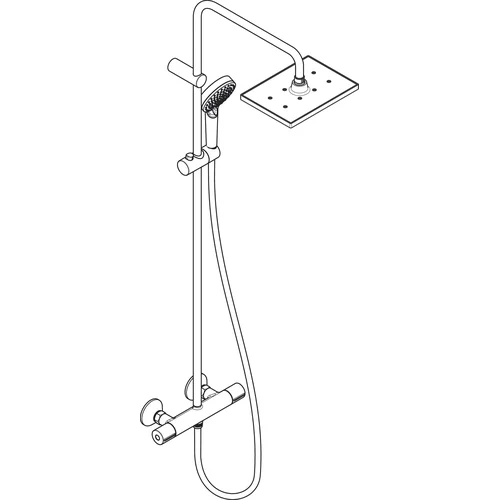 Hansgrohe Vernis Shape 230 1jet EcoSmart Termostatinė dušo sistema, juoda matinė image 3