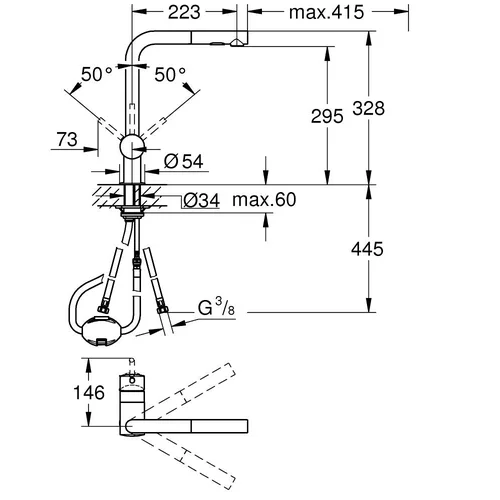 Grohe MINTA 30274DC0 Nerūdijančio plieno image 3