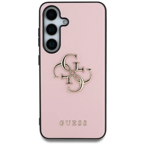 Guess Grained Big 4G Logo dėklas Samsung Galaxy S25, rožinis image 3