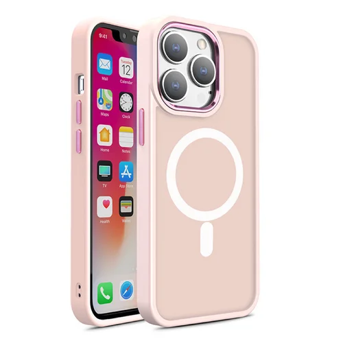 iPhone 15 Pro Max rožinis matinis dėklas su MagSafe image 1