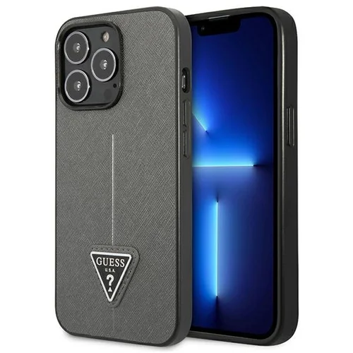 Guess Saffiano dėklas iPhone 13 Pro Max 6,7 col., sidabrinis image 1