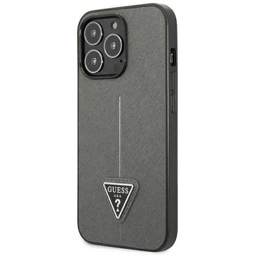 Guess Saffiano dėklas iPhone 13 Pro Max 6,7 col., sidabrinis image 2