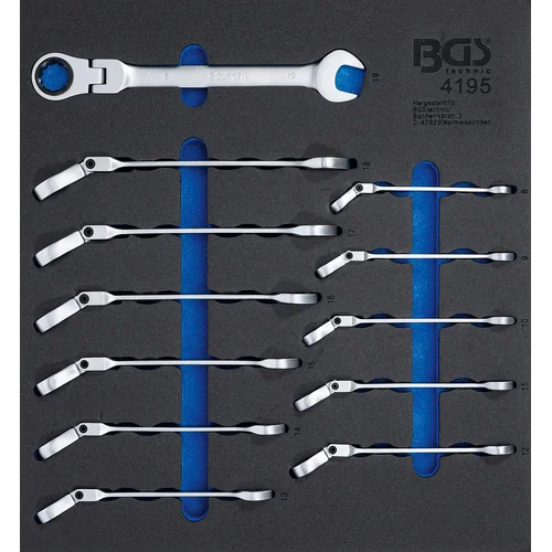 BGS technic 4195 terkšlinių veržliarakčių rinkinys, 12 vnt. image 2