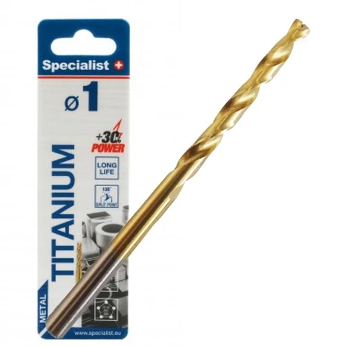 Specialist+ Titan metalo grąžtas 1 mm, 2 vnt image 1