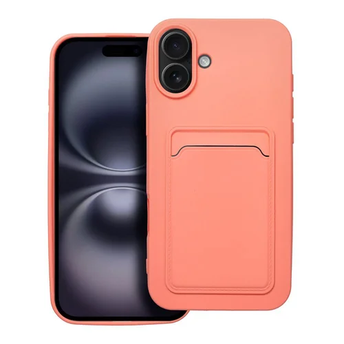 KARDŲ silikoninis dėklas iPhone 16 Plus, rožinis image 1