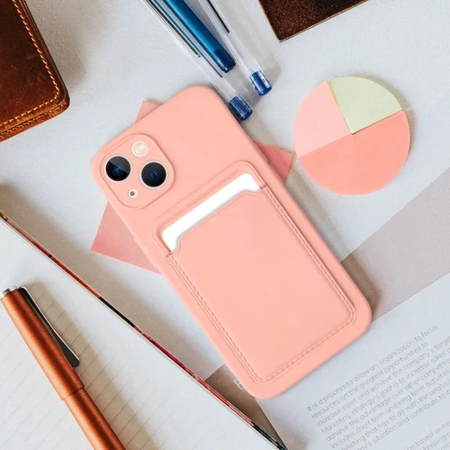 KARDŲ silikoninis dėklas iPhone 16 Plus, rožinis image 2